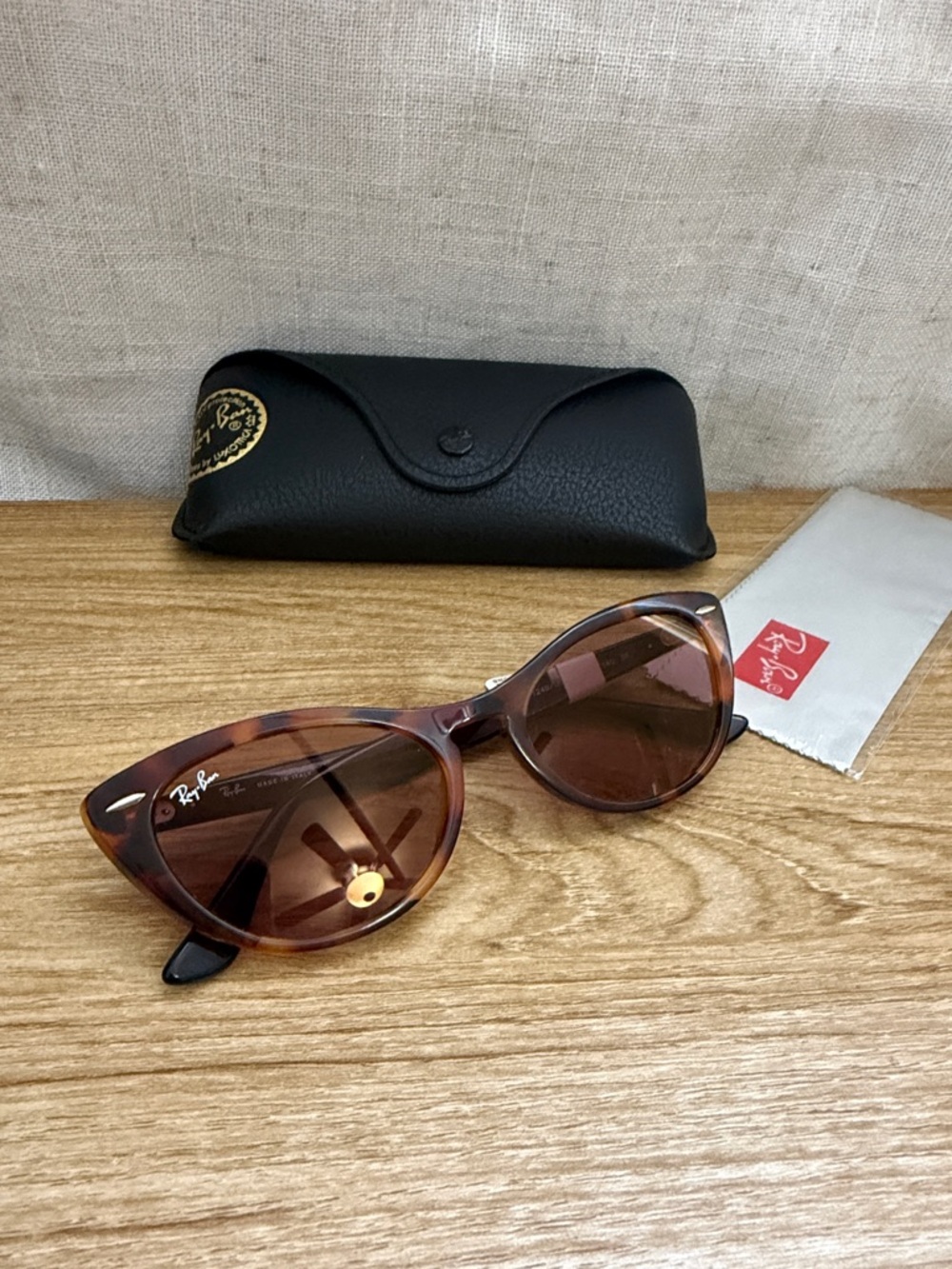 Ray-Ban Cat Sunglasses Nina ORB4314N 54/18  Tortoise Front with Temples - Picture 2 of 8